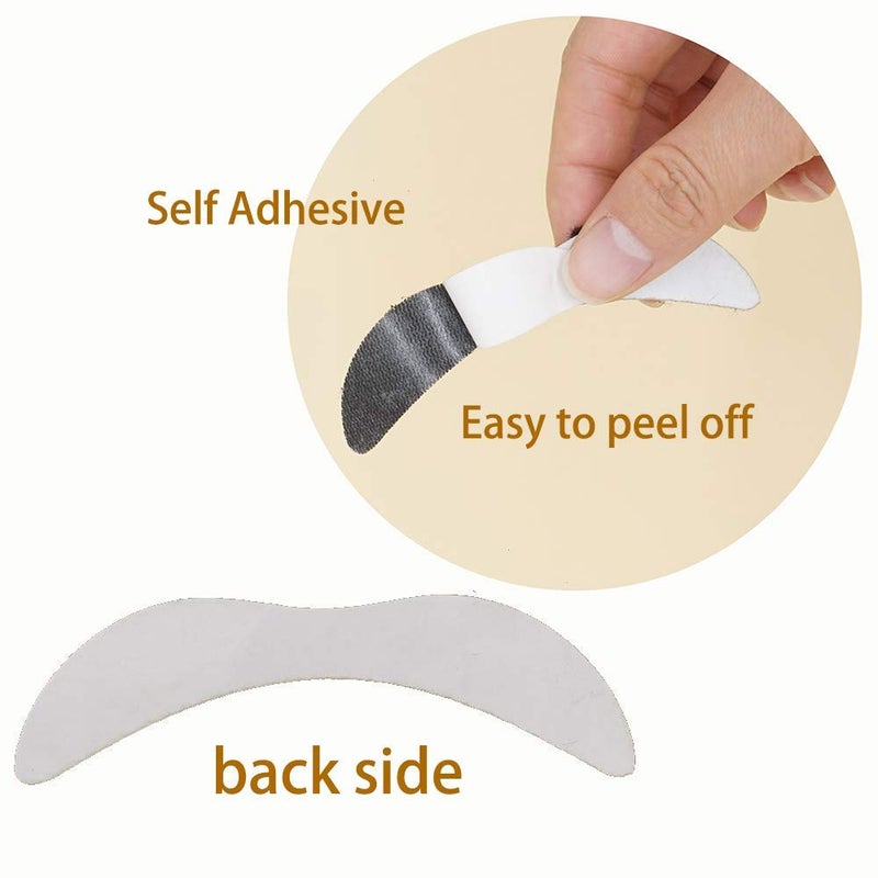 BoBofly 36 Pieces Fake Mustaches Beard, Self Adhesive Costume Accessories Novelty Mustache Fiesta Party Supplies for Masquerade Party (Black) - Image 2
